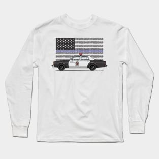 Blue Line Flag Long Sleeve T-Shirt